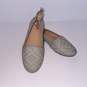 Latigo for Anthropologie Embroidered Leather Ballet Flats Women’s Size 8